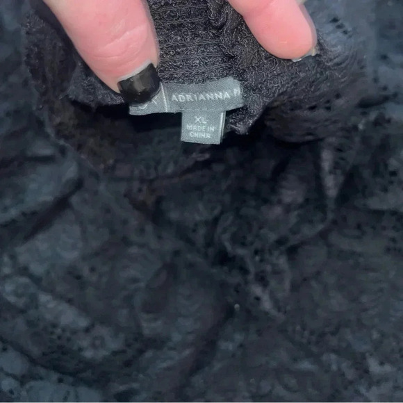 XL lace black long sleeve fancy formal top - Picture 4 of 4